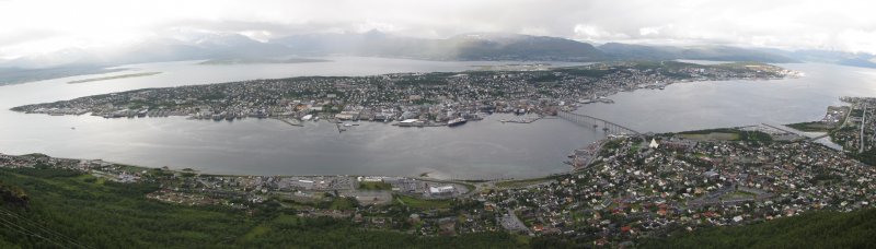 Tromsø z vrchola lanovky