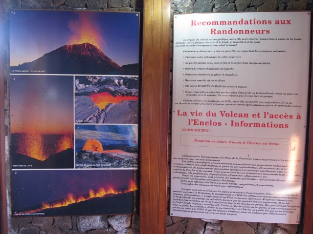 Fotografie erupcií na plagáte v bufete